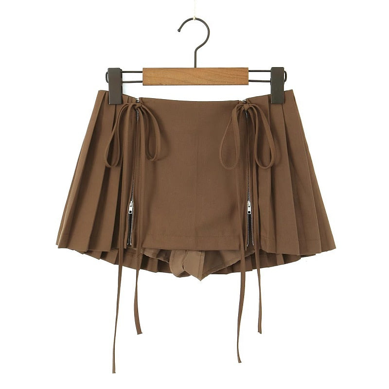 Pleated Mini Skirts For Woman