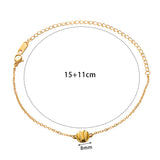 Gold Color Simple Knot Anklets