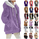 Winter Warm Plush Pocket Hooded