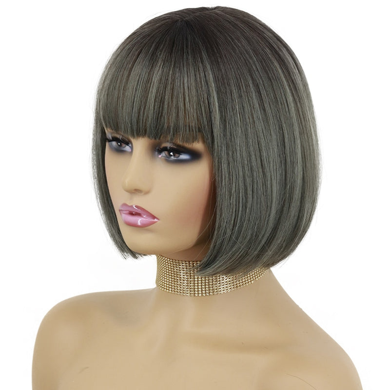 Straight Wig With Bangs for Women