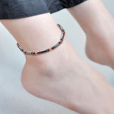 Magnet Therapy Black Beads Weight Loss Anklet