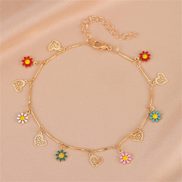 Cute Daisy Flower Anklets