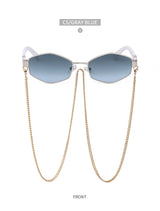 Retro Hexagon With Chain Sunglasses