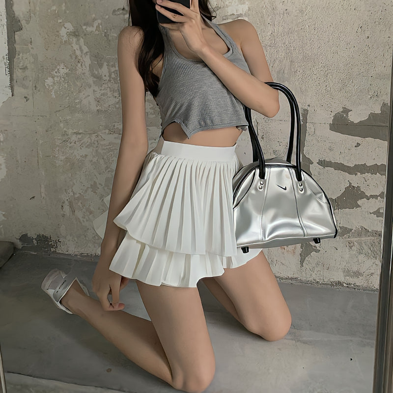 Double Layer Ruffles Streetwear Skirt