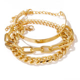 Gold Silver Color Bracelets Set