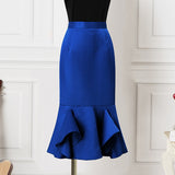 Elegant Irregular High Waist Pleated Skirt