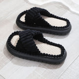 Linen Soled Non-Slip Bathroom Slippers