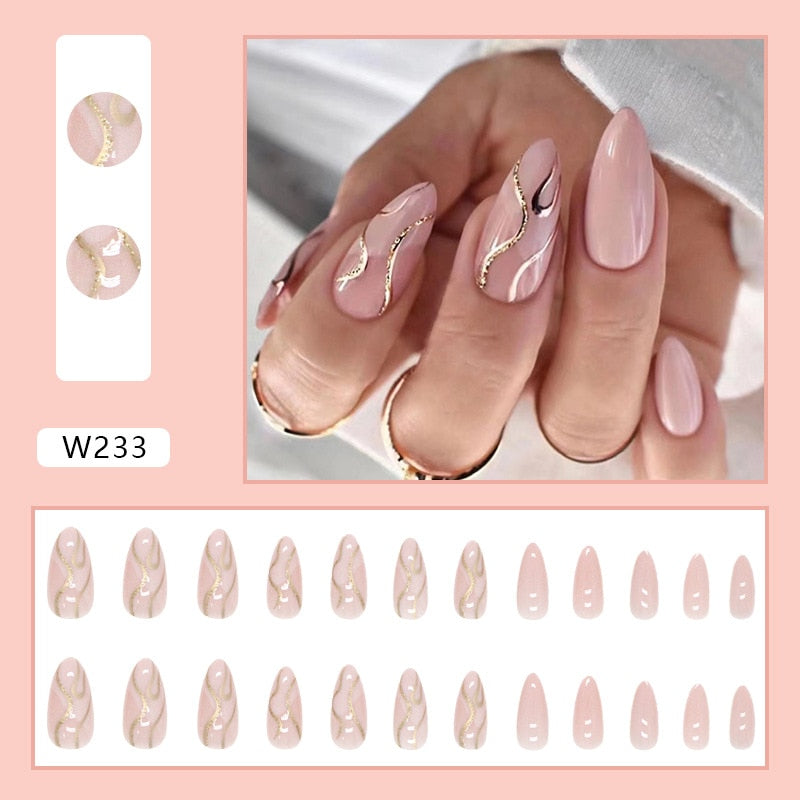 Detachable False Nails Rhinestones