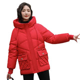 Loose Hooded Cotton Coat