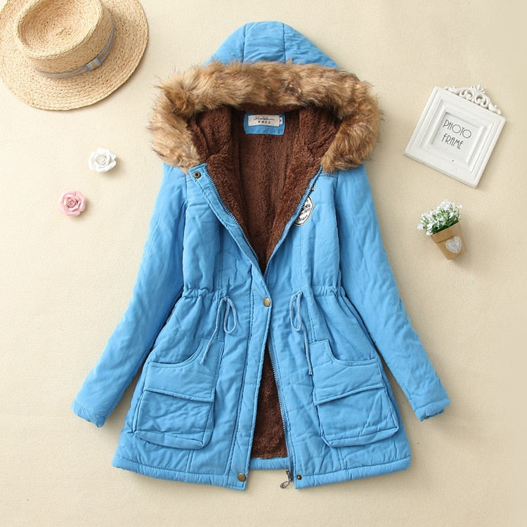 Casual Slim Coat Emboridery Hooded