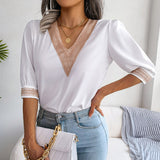 Half Sleeve Chiffon Shirt Blouse