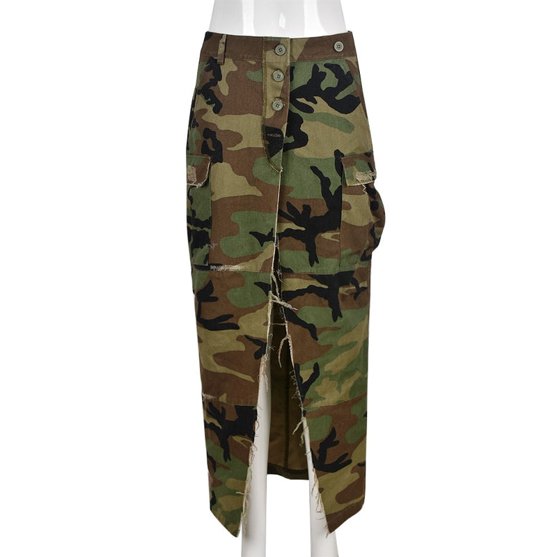 Casual Maxi Women Cargo Skirts