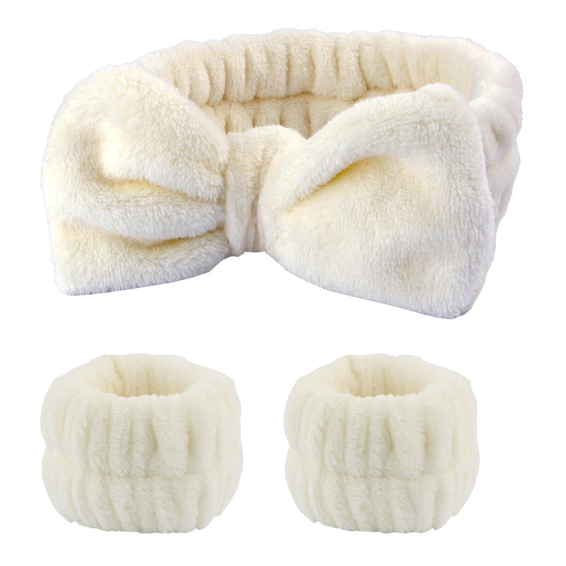 Plaid Plush Face Wash Home headband