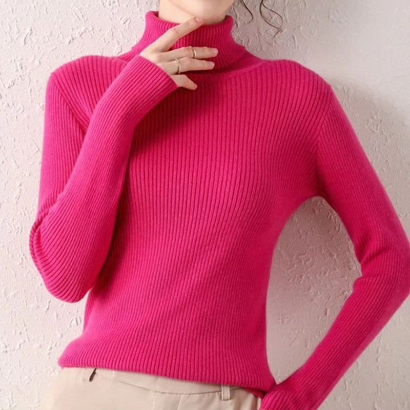 Women Fall Turtleneck Sweater