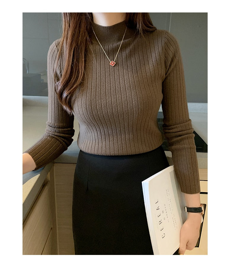 Women Mockneck Sweater Women