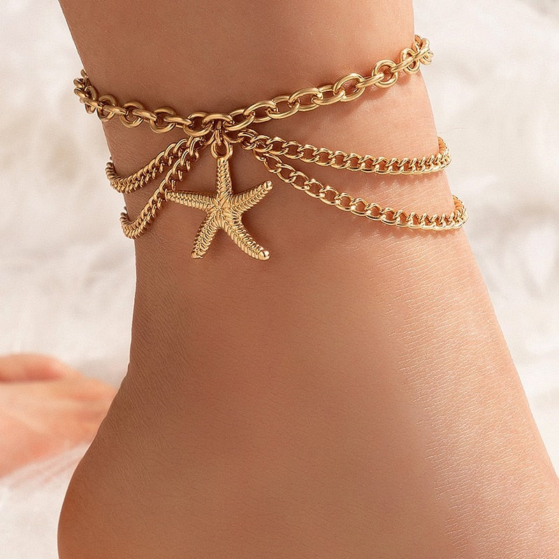 Classic Starfish Bracelet Anklet Chain