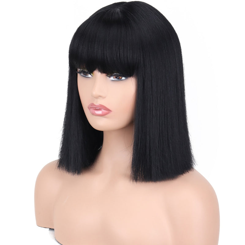 Straight Wig With Bangs for Women