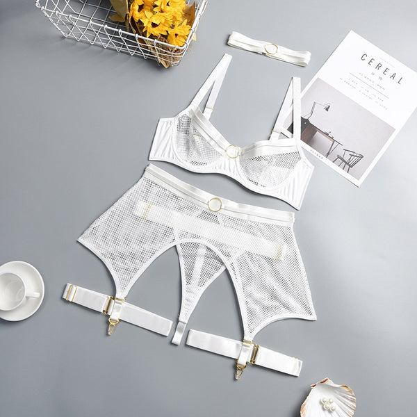 Women Transparent Ring Sexy Underwear Set