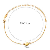 Gold Color Simple Knot Anklets