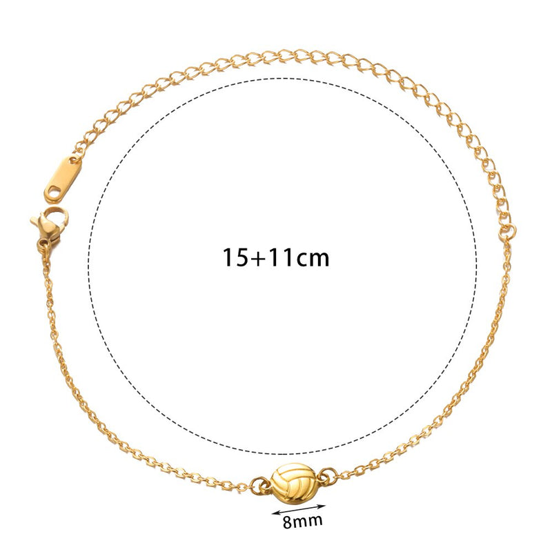 Gold Color Simple Knot Anklets