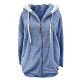 Winter Warm Plush Pocket Hooded