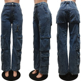 Women Denim Wide Leg Pants