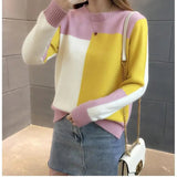 Patchwork Knitted Warm Sweater