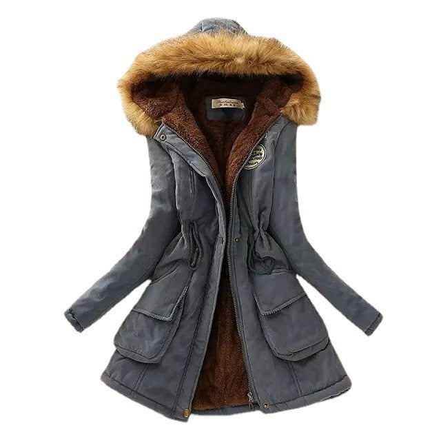 Casual Slim Coat Emboridery Hooded