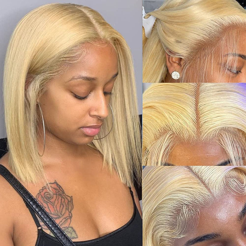 Short Bob Straight Lace Front Wig