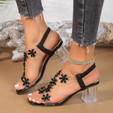 Toe Shoe Ladies Heeled Sandal