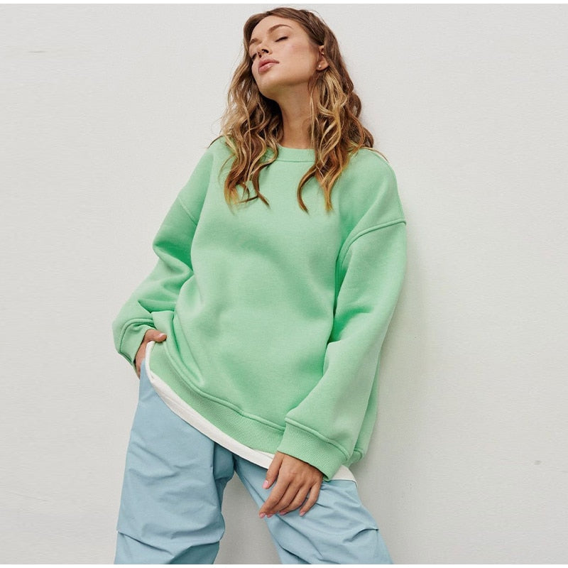 Fashion Solid Y2K Oversize Sweatshirt