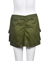 Camouflage Print Pockets Mini Skirts