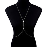 Cross Chest Breast Belly Body Chain Necklace