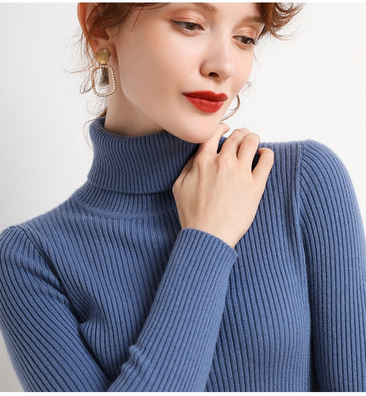 Women Fall Turtleneck Sweater