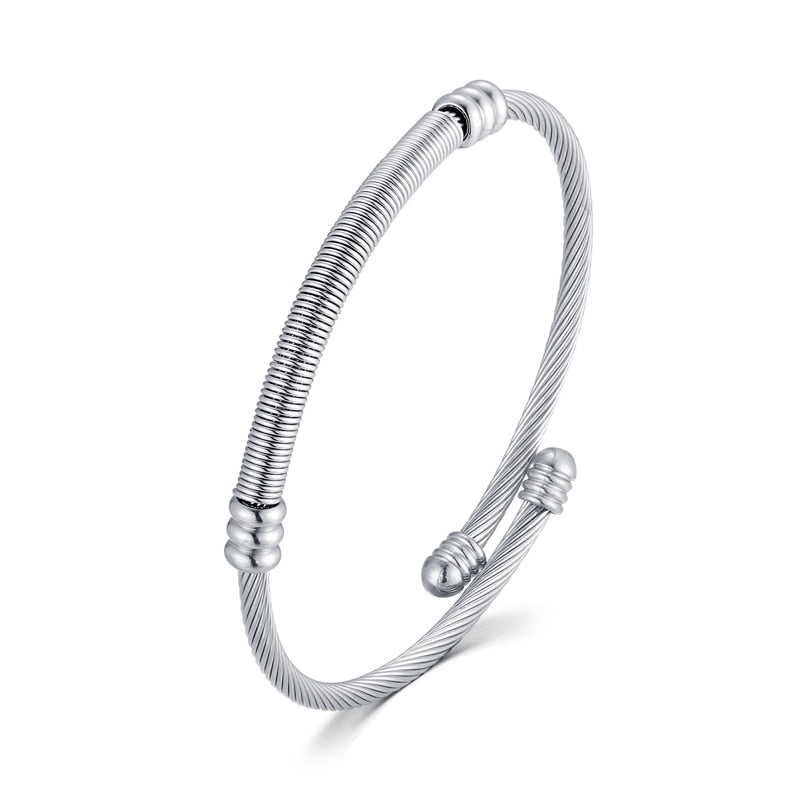 Unisex Stainless Steel Love Bangle Sets