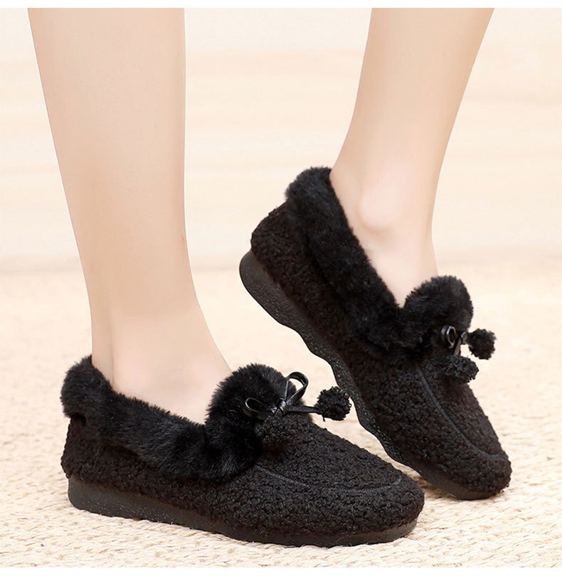 Fashion Fur Women's Shoes Lightweight