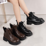 New Fashion Women‘s Ankle Solid Color Boots