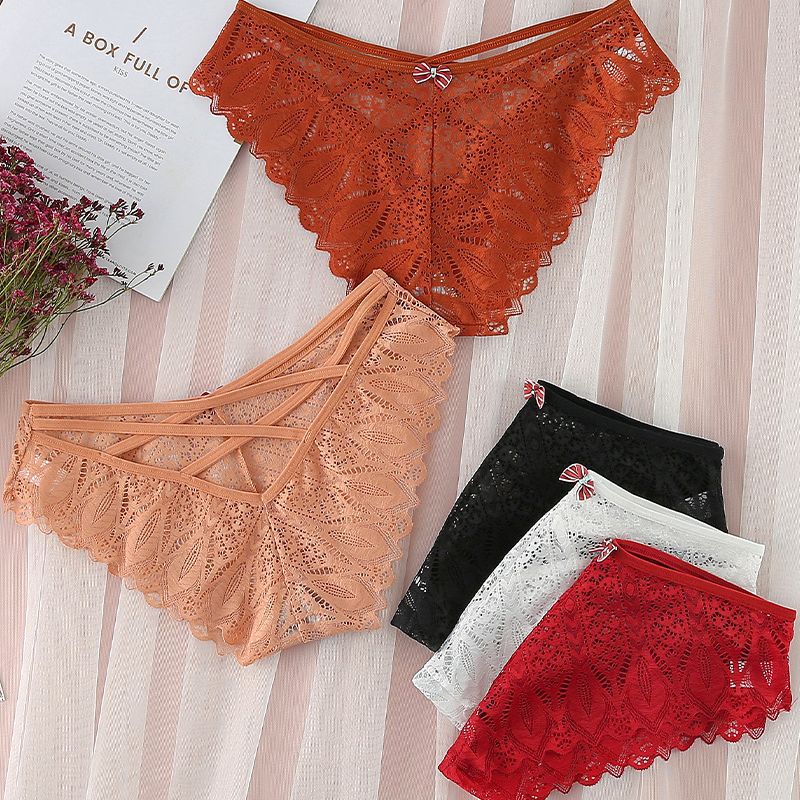 Women's sexy lace triangle briefs