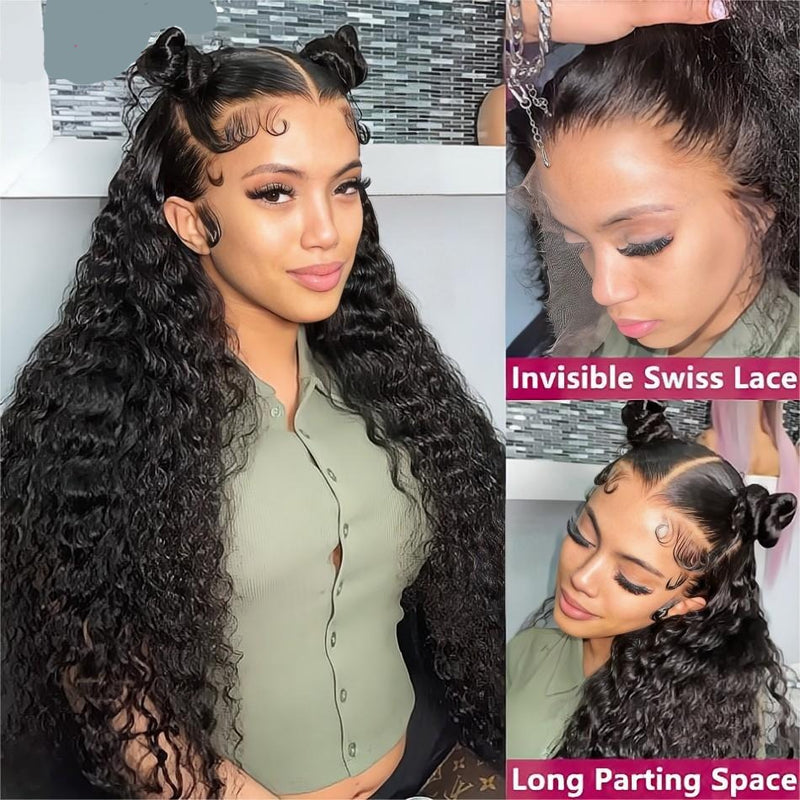 Lace Front Human Hair Deep Wave Frontal Wig