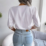 Half Sleeve Chiffon Shirt Blouse