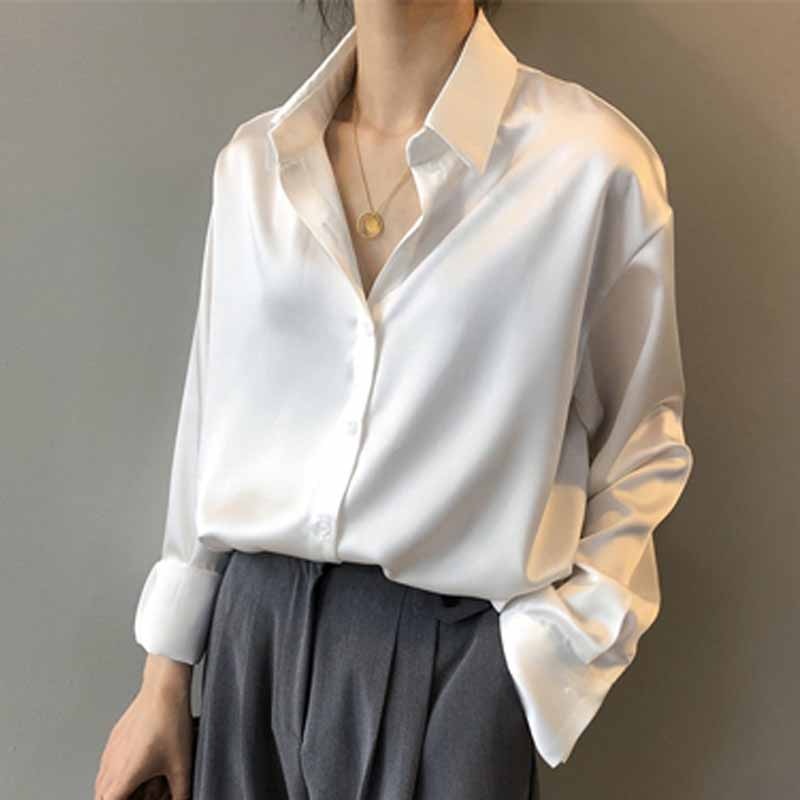 Silk Office Ladies Elegant Shirt Blouse