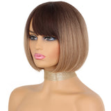 Straight Wig With Bangs for Women