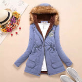 Casual Slim Coat Emboridery Hooded