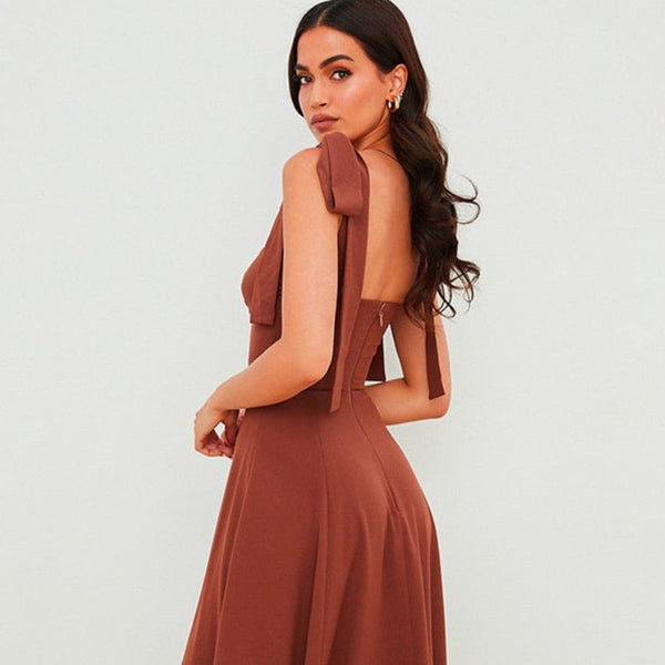 Elegant Long Slip Women's Summer Midi Dress