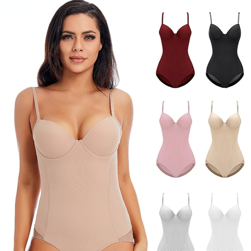 Solid Bodysuit with Pad Lingerie Corset Shaper