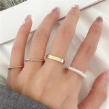 Hollow Chain Engagement Wedding Band Rings