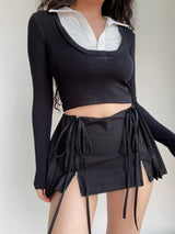 Pleated Mini Skirts For Woman