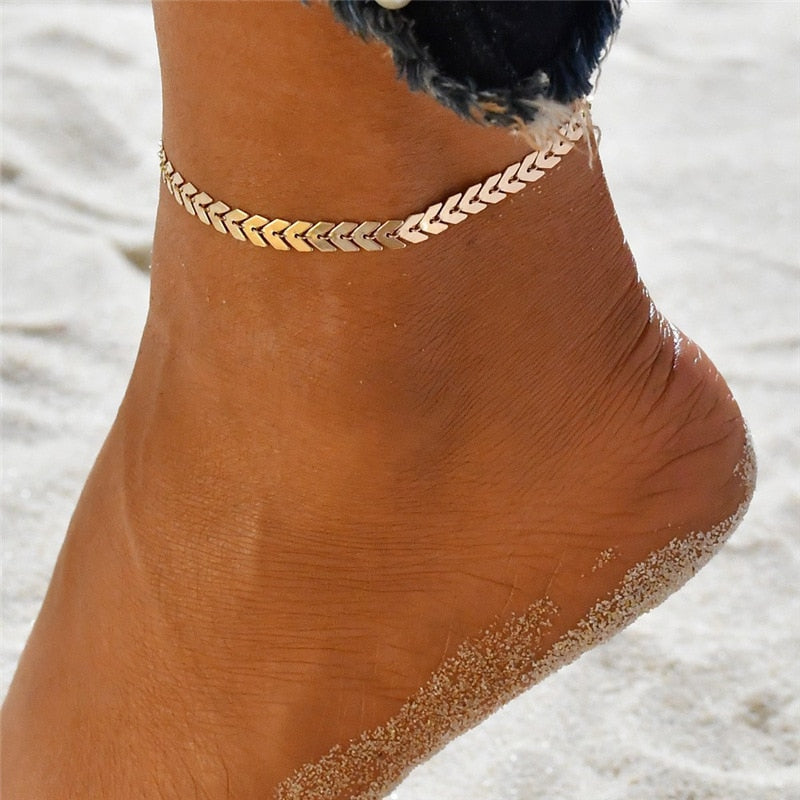 Butterfly Anklet Rhinestone Chain