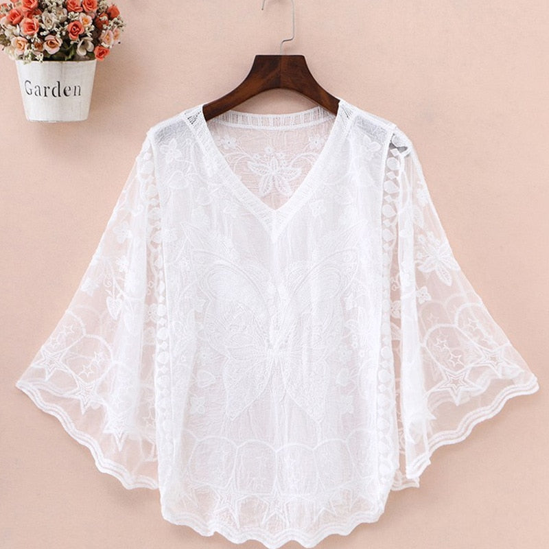 Summer Flare Sleeve Elegant Blouse