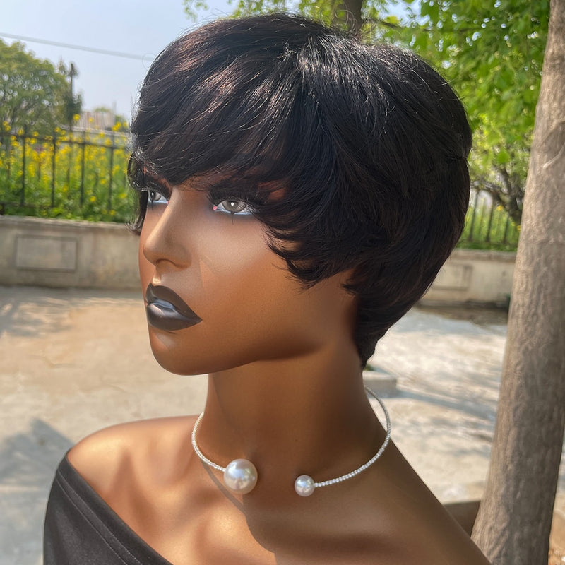 Short Pixie Cut Wig Human Hair